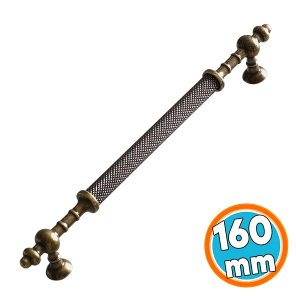 Mobilya Mutfak Çekmece Dolap Dolabı Kulpu Kulbu Kulpları Eskitme Antik Sarı Metal 160 mm ürün görseli 1