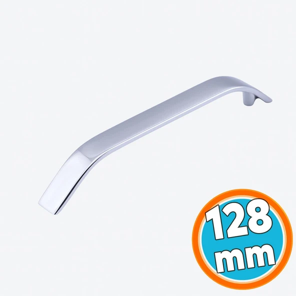 Dolap Mobilya Mutfak Çekmece Dolabı Dolap Kulpları Kulbu Metal Alara Krom (128 MM - 12.8 CM) Kulpu ürün görseli 1