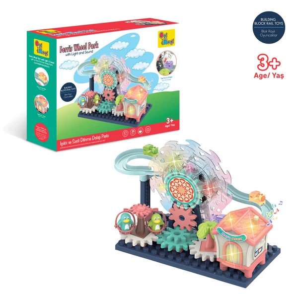 Ogi Mogi Toys Işıklı ve Sesli Dönme Dolaplı Penguenli Lunapark Oyun Seti ürün görseli 1