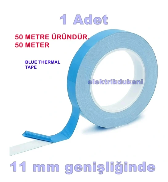 Mavi İletken Termal Tv Backlight 11mm Yüksek Yapışkanlı Çift Taraflı Bant 11mm x 50metre (Alüminyum Led Bar ve Ürünler İ ürün görseli 1