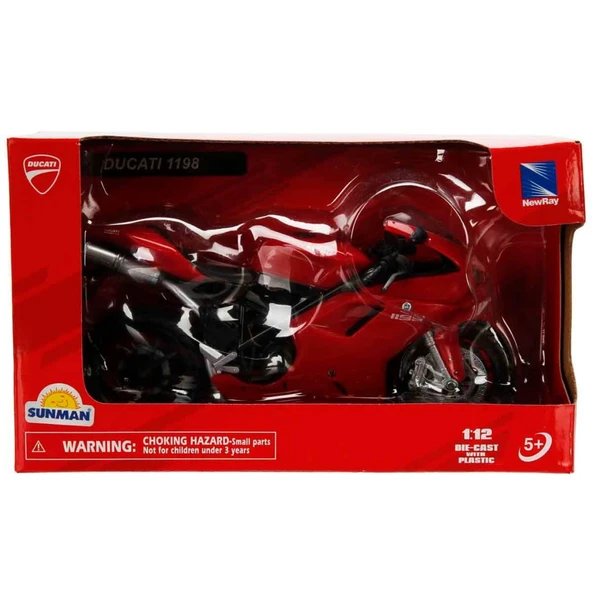 NessiWorld 1:12 Ducati 1198 Model Motorsiklet - Resim 4