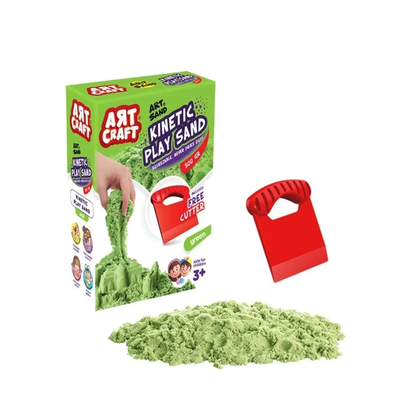 03687 NessiWorld AKSESUARLI YEŞİL KİNETİK OYUN KUMU 500 GR ürün görseli 1