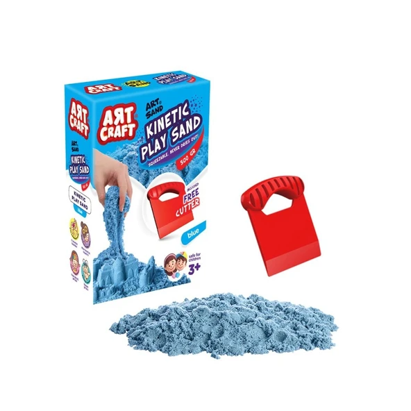 03686 NessiWorld Aksesuarlı Mavi Kinetik Oyun Kumu 500 gr ürün görseli 1