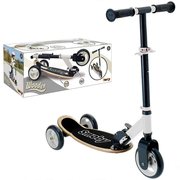 Ahşap 3W Katlanabilir Scooter 7600750908 - Resim 2