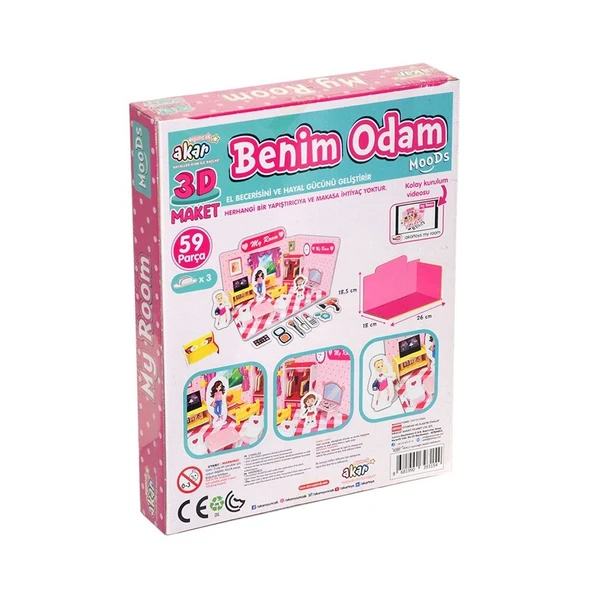 Benim Odam Maket 3 Boyutlu Puzzle - Resim 2