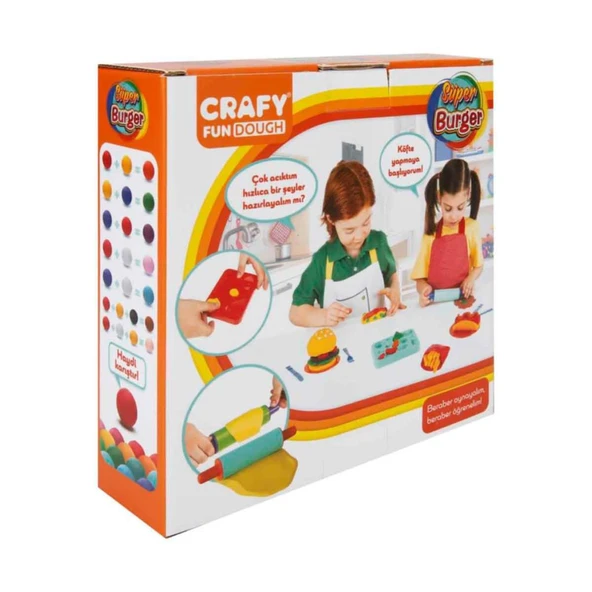 Crafy Süper Burger Oyun Hamuru Seti 200 gr. 12 Parça - Resim 2