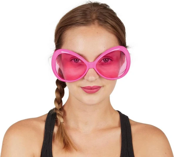 Pembe Renk Yeşilçam Nostalji 80li Yıllar 90lı Yıllar Parti Gözlüğü ürün görseli 1
