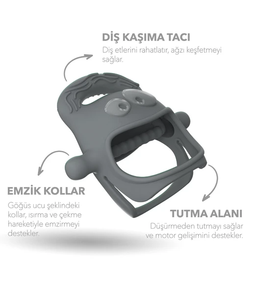 Diş Kaşıyıcı Gri - Resim 2