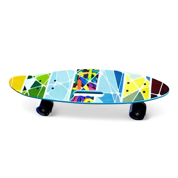 Desenli Orta Boy Işıklı Kaykay 60 cm - Resim 5