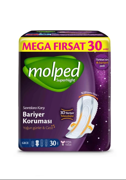 SüperNight Gece Mega Ped 30 Adet ürün görseli 1