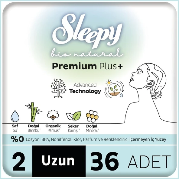 Bio Natural Premium Plus Mega Uzun Ped 36 Adet ürün görseli 1