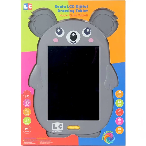 Sevimli Koala Çizim Tableti 22 cm - Resim 2