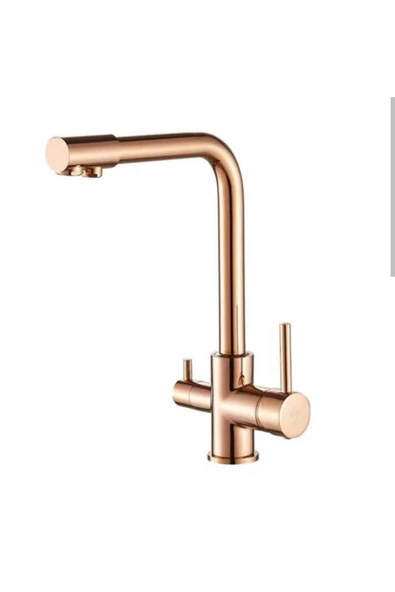 ÜSO SU ARMATÜRLERİ ÜSO ARITMALI MUTFAK BATARYASI ROSE ( BRONZ ) ürün görseli 1