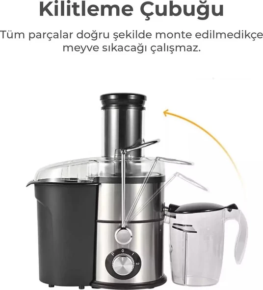 Crown Crw-1808 Buyuk 1000w Katı Meyve Sıkacagı(4) ürün görseli 1