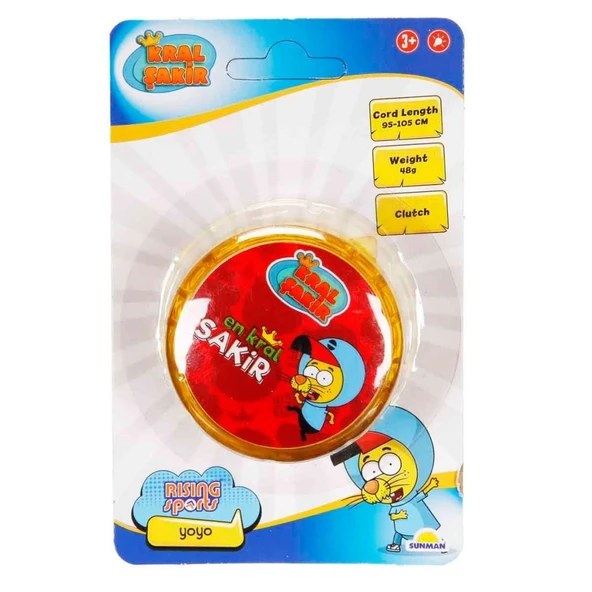 5354 NessiWorld-RST-RSP-YOYO KRAL ŞAKİR 6CM SARI IŞIKLI KRTL KRAL ürün görseli 1