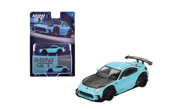 Mini Gt BL 873 - Toyota GR86 LB*Nation LIBERTY WALK Baby Blue 1/64 Model Araba ürün görseli 1