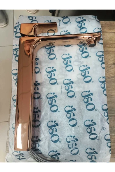 ÜSO SU ARMATÜRLERİ ÜSO LİNDA ROSE ( BAKIR ) PARLAK ÇANAK LAVABO BATARYASI ürün görseli 1