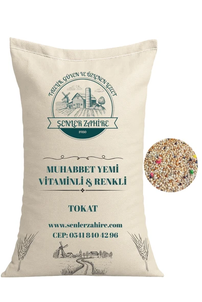 Vitaminli Muhabbet Kuşu Yemi - Renkli ve Dengeli Karışım - 3 Kg (Yeni Mahsul) ürün görseli 1