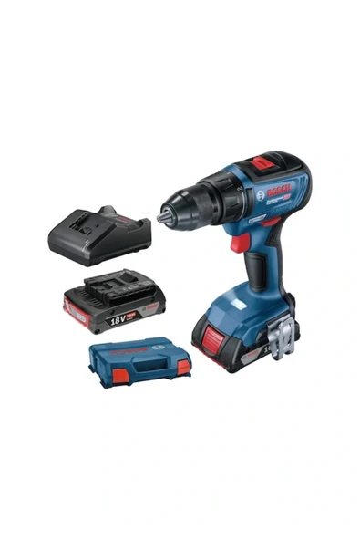Bosch GSR 18V-50 2.0Ah Çift Akülü Delme Vidalama Makinesi - 06019H5000 ürün görseli 1