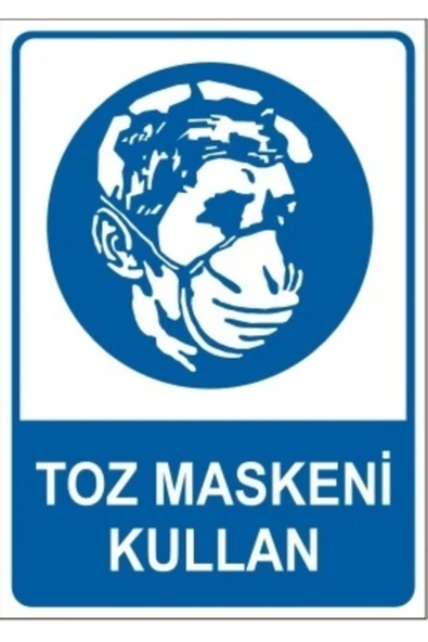 AKA İŞ Toz Maskeni Kullan Uyarı Levha Tabela 25x35 Cm Pvc ürün görseli 1