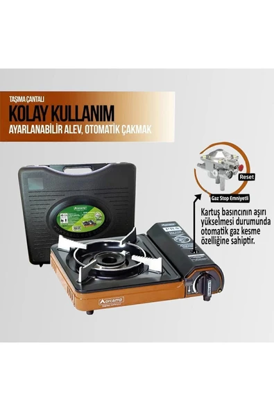 Orcamp Ck-505 Tekli Portatif Kamp Ocak Gaz Stop Emniyetli ürün görseli 1