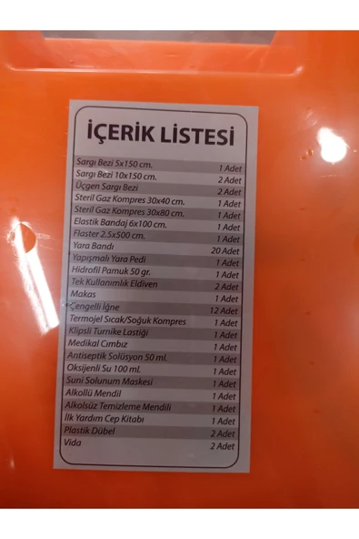 işgem safety Ilk Yardım Çantası Ekonomik - Resim 2