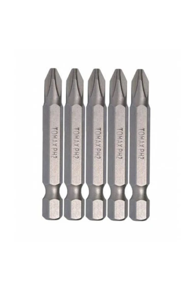 Tomax Ph2x75 Darbe Kontrollü Yıldız Bits Vidalama Ucu 5'li 75mm Ph2x75 ürün görseli 1