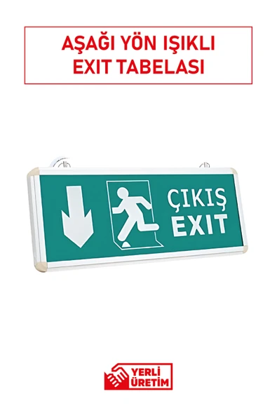 Cata ACİL ÇIKIŞ AŞAĞI YÖN LEVHASI LEDLİ -ŞARJLI ürün görseli 1