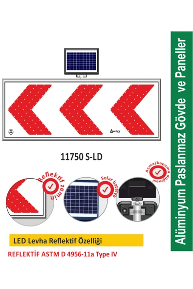 Evelux Solar Led'li Yol Bakımlevhası(50X150CM) - ürün görseli 1