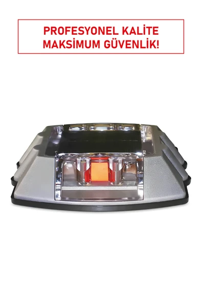 Evelux 11921 SLK Solar Yol Butonu | Güneş Enerjili, 3+3 LED Flaşör, Alüminyum Gövde, IP65 Koruma ürün görseli 1
