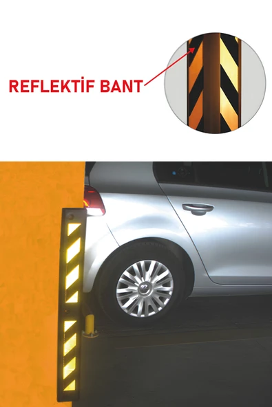 vizyon trafik Evelux 12296 UB R Kolon Köşe Koruyucu | Reflektif Bantlı, Esnek PVC Gövde, Kolay Montajlı ürün görseli 1