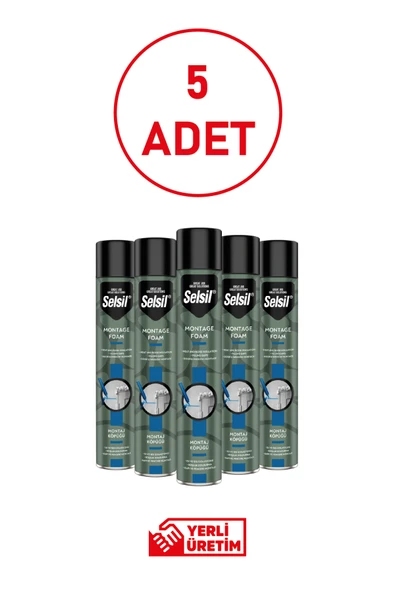 Selsil 750 ml Poliüretan Montaj Köpüğü | Yüksek Dolgu Kapasitesi, Profesyonel İzolasyon ve Dayanıklılık ürün görseli 1