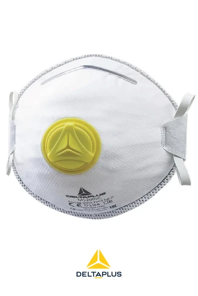 Delta Plus M1200V FFP2 Konik Ventilli Maske | Toz, Duman ve Partiküllere Karşı Yüksek Koruma, EN149 Sertifikalı ürün görseli 1