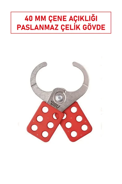 BBU Safety Equipment BBU Safety SH-040 LOTO Kilit Çoklayıcı | 40 mm Çene Açıklığı, 6 Kilit Yuvası, Çelik Gövde PA Kaplama ürün görseli 1