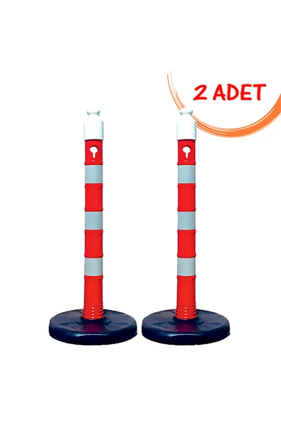 Evelux Dubalı Uyarı Dikmesi Kauçuk 80mm 110cm 2 Adet ürün görseli 1