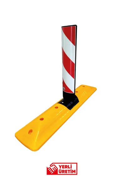 Evelux Levhalı Şerit Düzenleme Butonu 66×100×22 mm | Reflektörlü ve Levha Takılabilir Trafik Butonu ürün görseli 1