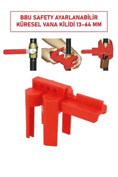 BBU Safety Equipment BBU Safety Ayarlanabilir Küresel Vana Kilidi | 13 mm (1/2") – 64 mm (2 1/2") Vana Çapı ürün görseli 1