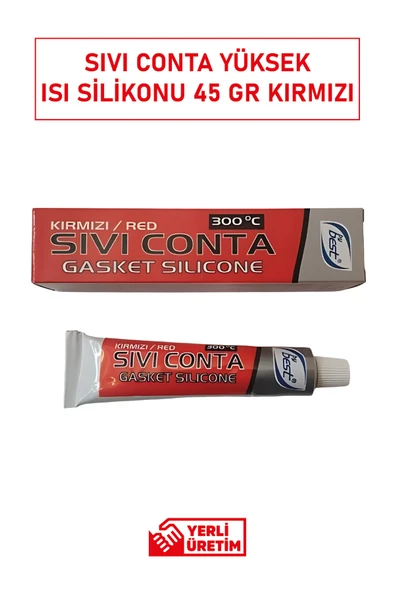 Best Sıvı Conta Yüksek Isı Silikonu (45 gr) | 300°C Kırmızı Renkli Sızdırmazlık ve Tamir Malzemesi ürün görseli 1
