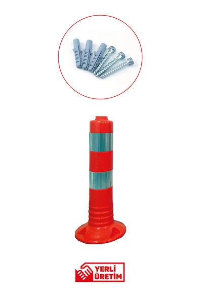 Evelux 12247 UB R Soketli Şerit Ayırıcı Esnek Delinatör (50 cm x 80 mm) | Reflektörlü Trafik Ürünü ürün görseli 1