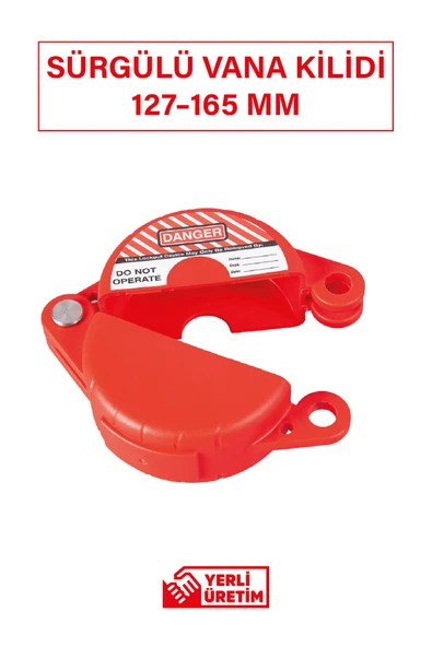 BBU Safety Equipment DANGER BBU Safety Sürgülü Vana Kilidi | 127–165 mm | Dayanıklı Ayarlanabilir Güvenlik Mekanizması ürün görseli 1