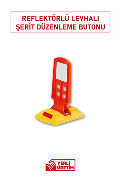 Evelux 12207 UB R Levhalı Şerit Düzenleme Butonu 30×26×16 cm | Reflektörlü Takılabilir Trafik Butonu ürün görseli 1