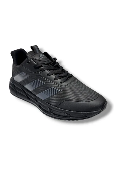 Adistar 018-26 Baskı Deri Anatomik Erkek Sneaker Siyah Füme ürün görseli 1