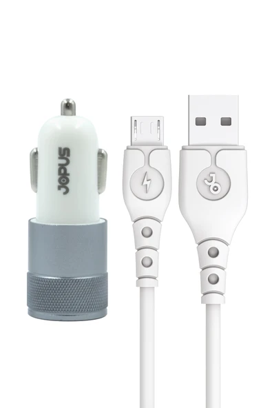 Jopus Micro Çift USB Girişli 3.0A Hızlı Araç Çakmaklık Şarj Cihazı JO-A6 Jwix 2in1 3100 mAh ürün görseli 1