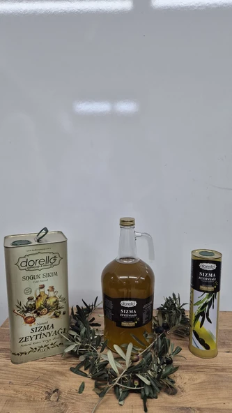 Dorello Soğuk Sıkım Zeytin Yağ 5 lıtre Cam  6 Litre Teneke ürün görseli 1
