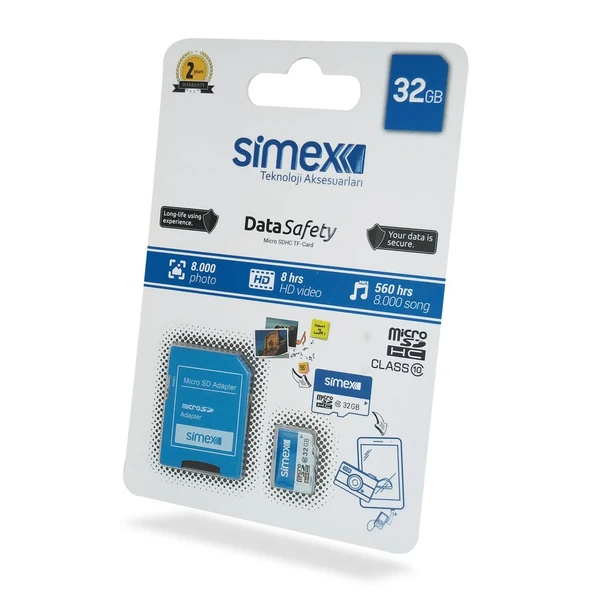 Simex SH-101 Data Safety    Micro SD 32GB Hafıza Kartı ürün görseli 1