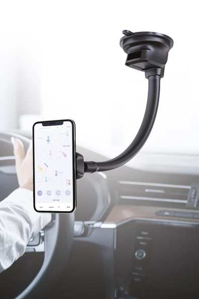 Simex Yüksek Isıya Dayanıklı Araç İçi Cama ve Göğüse Yapışan Vantuzlu Mıknatıslı Telefon Tutucu ST-202 Aqua ürün görseli 1