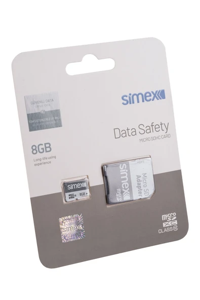 Simex 8 GB Hafıza Kartı SD Kart Adaptörlü 100 Mb/s SH-101 ürün görseli 1