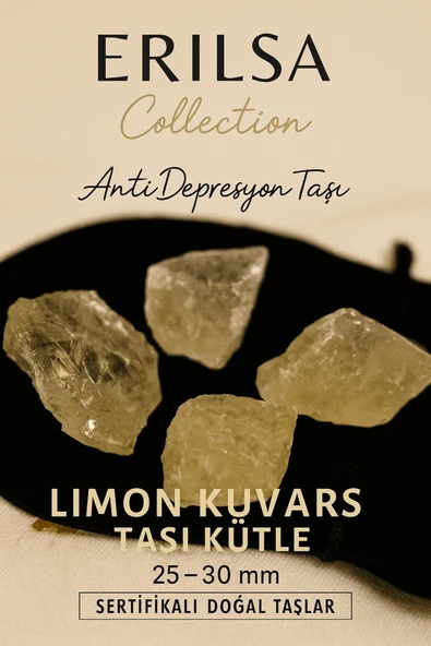 Sertifikalı Limon Kuvars Taşı Kütle 25–30 mm – Anti Depresyon ve Pozitif Enerji Taşı ürün görseli 1