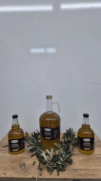 Dorello Taş Baskı Soğuk Sıkım Zeytinyağı Cam Şişe 5 Lt ürün görseli 1