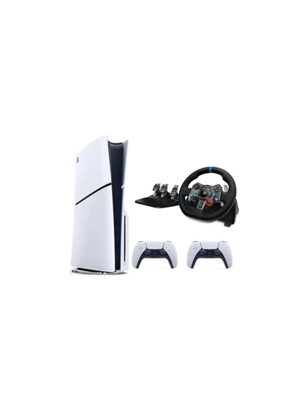 Sony Playstation 5 Slim Cd'li Edition + 2. Dualsense + G29 Driving Force Yarış Direksiyonu ürün görseli 1